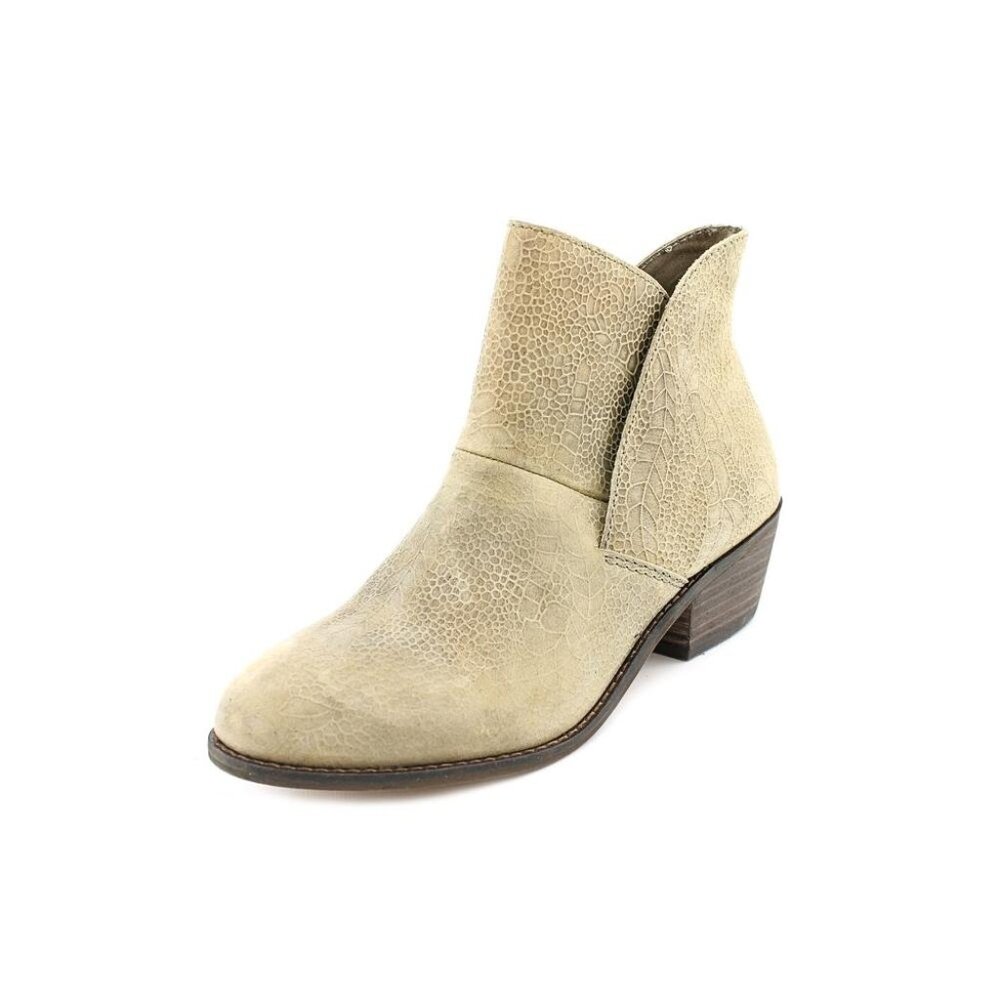 Adam Tucker Women's Tan Zeus Leather Block Heel Ankle Bootie Size US‎ 7.5